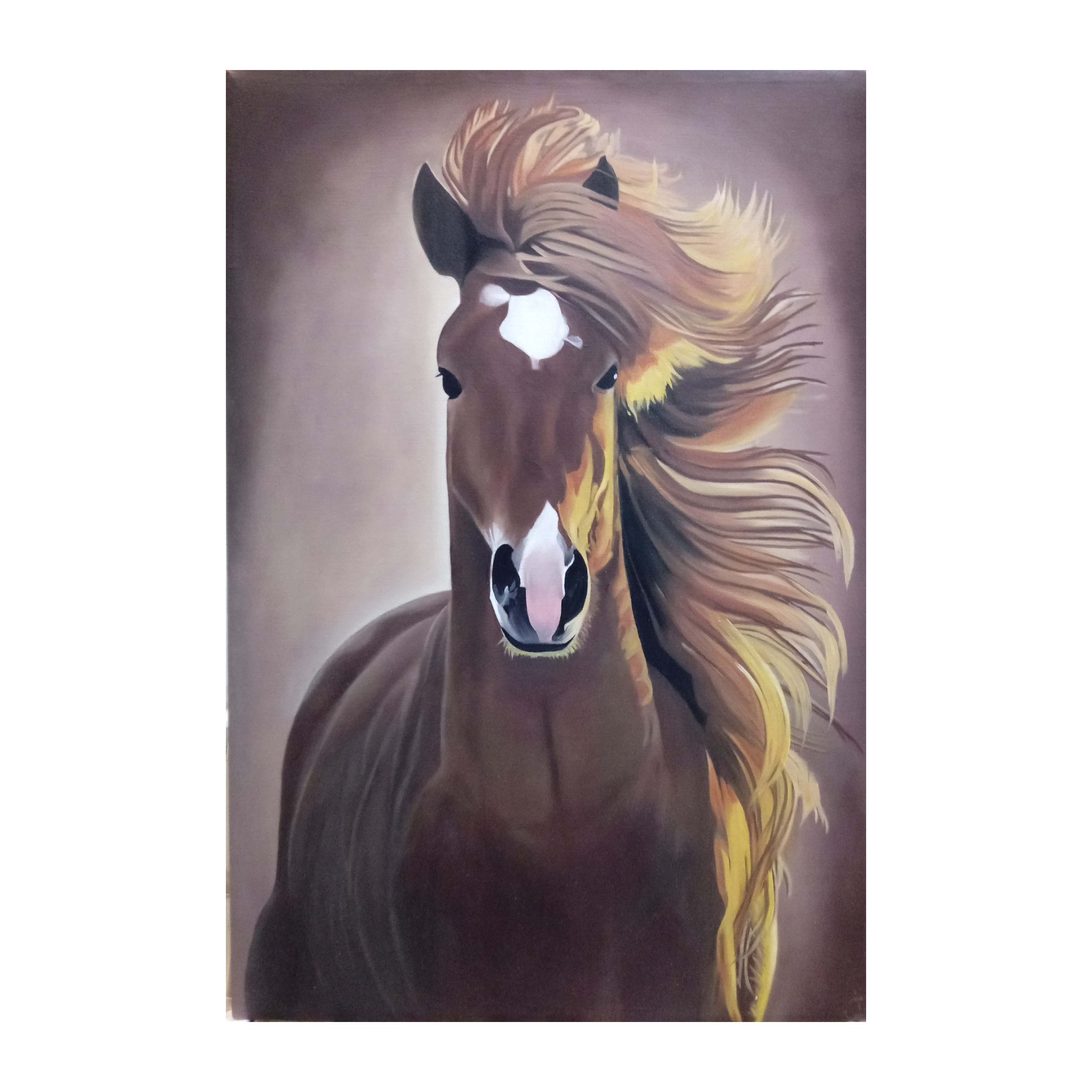 تابلو نقاشی رنگ روغن طرح اسب زیبا