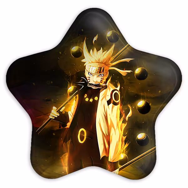 پیکسل خندالو طرح ناروتو و ساسکه انیمه ناروتو مدل ستاره ای کد 11255