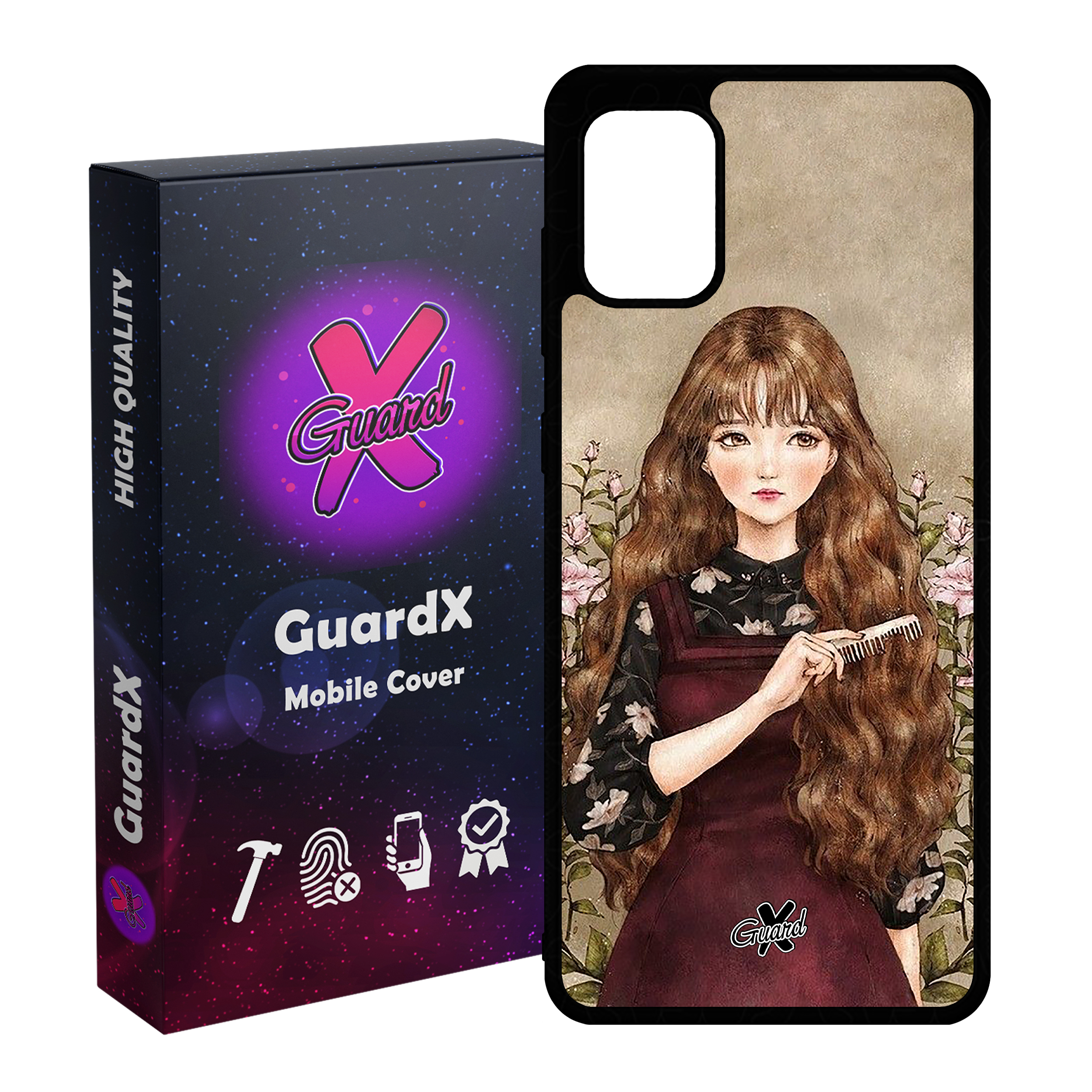 کاور گارد ایکس طرح دختر مدل Glass10246 مناسب برای گوشی موبایل سامسونگ Galaxy A71