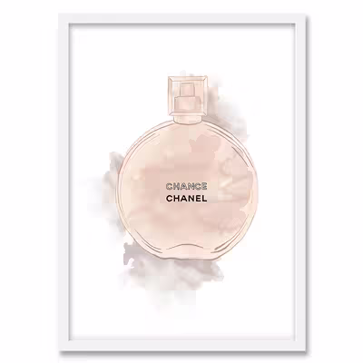تابلو فورنیمو مدل دکوراتیو پوستر آبرنگ مینیمال عطر شنل کد 05310W