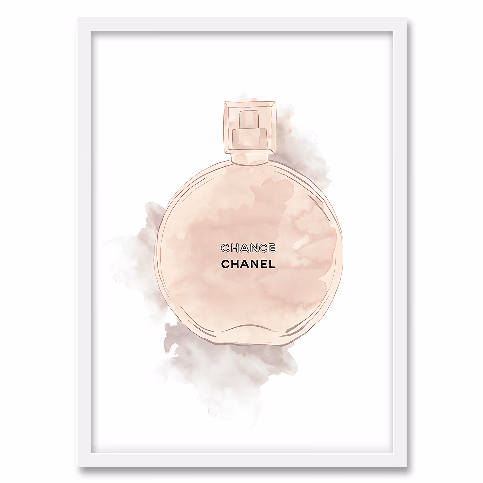تابلو فورنیمو مدل دکوراتیو پوستر آبرنگ مینیمال عطر شنل کد 05310W