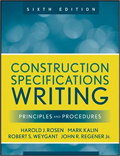 󾕇 دانلود کتاب Construction Specifications Writing - Principles And Procedures, 6th ed, 2010 - دانلود کتاب های دانشگاهی
