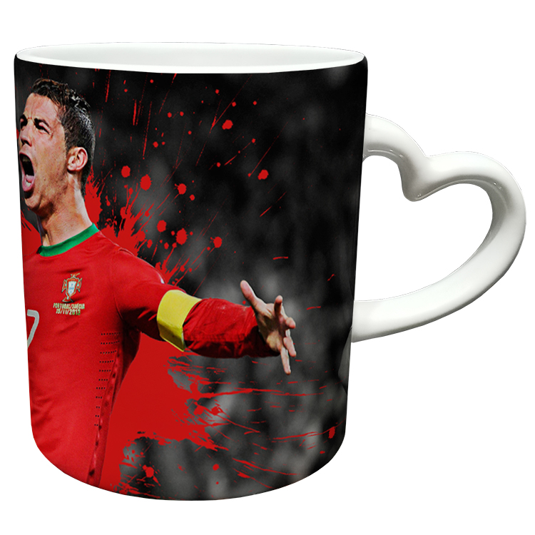 ماگ مدل دسته قلبی طرح رونالدو کد 292