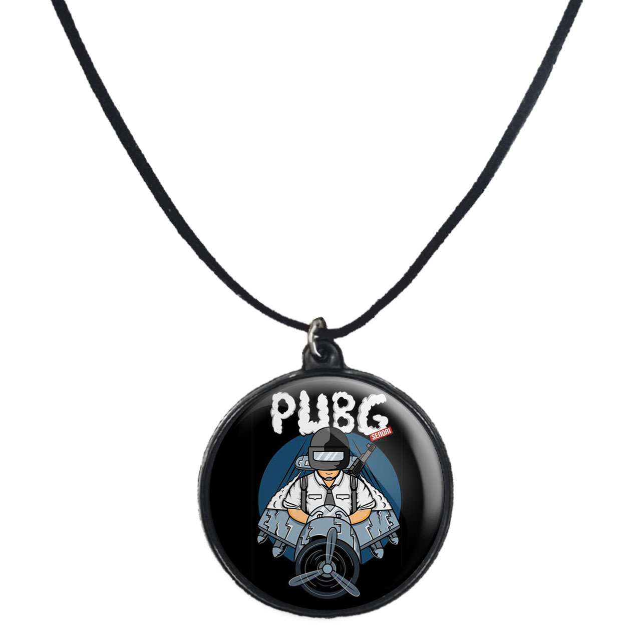 گردنبند پرمانه طرح PUBG کد pmb.28009 مدل دو طرفه