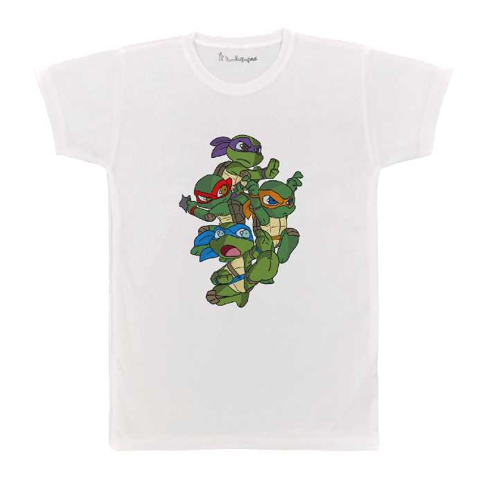 تی شرت  آستین کوتاه بچگانه پرمانه طرح لاکپشت های نینجا کد pmt.6637