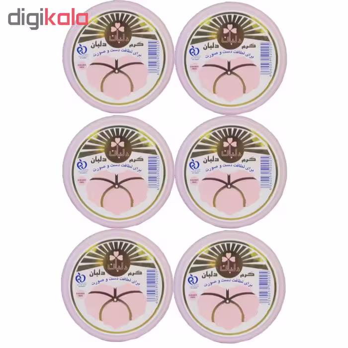 کرم مرطوب کننده دلبان مدل DB06 حجم 90 میلی لیتر مجموعه 6 عددی