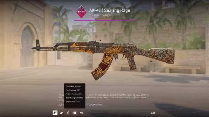 AK-47 | Searing Rage [FT] (Field Tested)