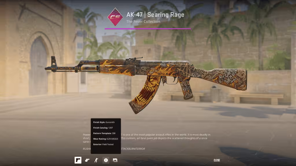AK-47 | Searing Rage [FT] (Field Tested)