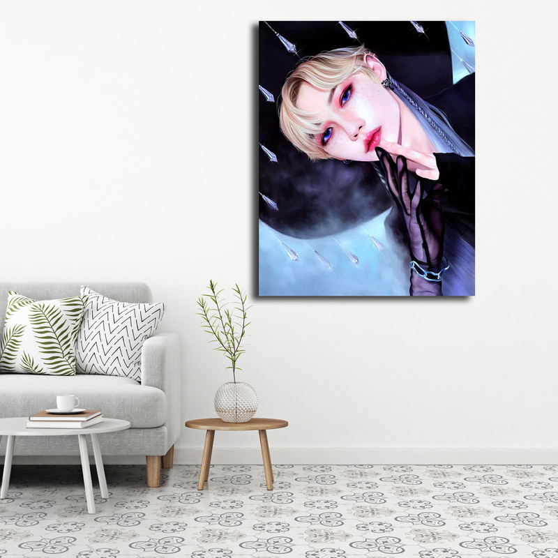 تابلو شاسی مدل stray kids fanart کد 72 | دنیای قاب