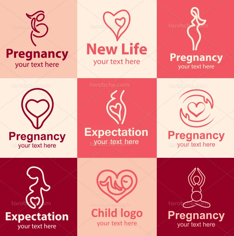 وکتور لوگو زن باردار | گرافیک با طعم تربچه