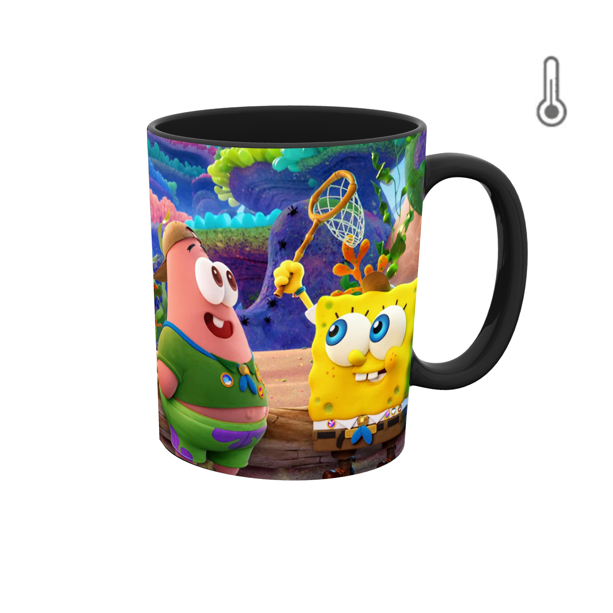 ماگ حرارتی طرح پاتریک و باب اسفنجی 