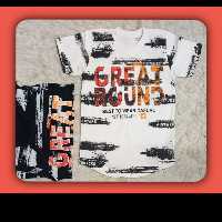 تی شرت تک پسرانه نخ پنبه سایز 50 و 55 در دو رنگ سفید و مشکی