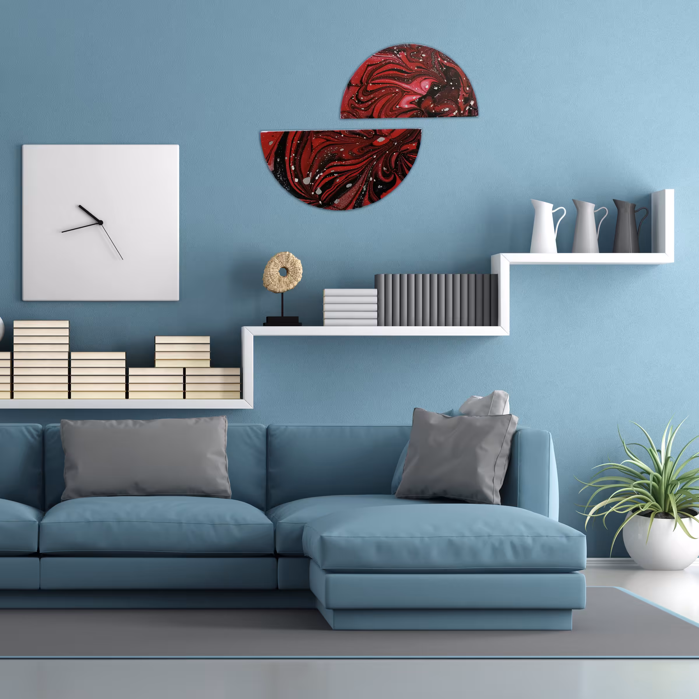 دیوارکوب مدل ابر و باد بسته دو عددی