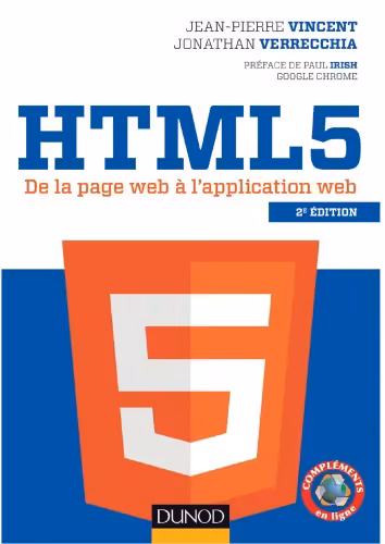 خرید و دانلود نسخه کامل کتاب HTML5 : De la page web à l'application web