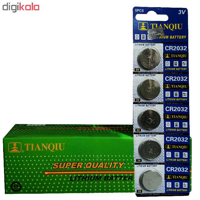 باتری سکه ای تیانکیو مدل CR2032 بسته 100 عددی