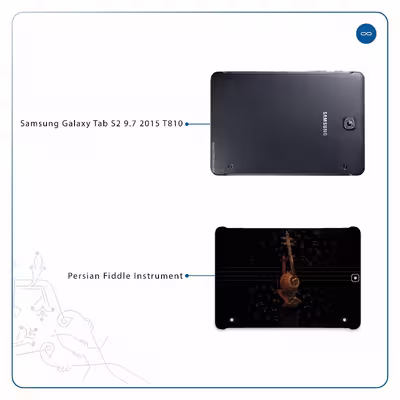 برچسب پوششی ماهوت مدل Persian Fiddle Instrument مناسب برای تبلت سامسونگ Galaxy Tab S2 9.7 2015 T810