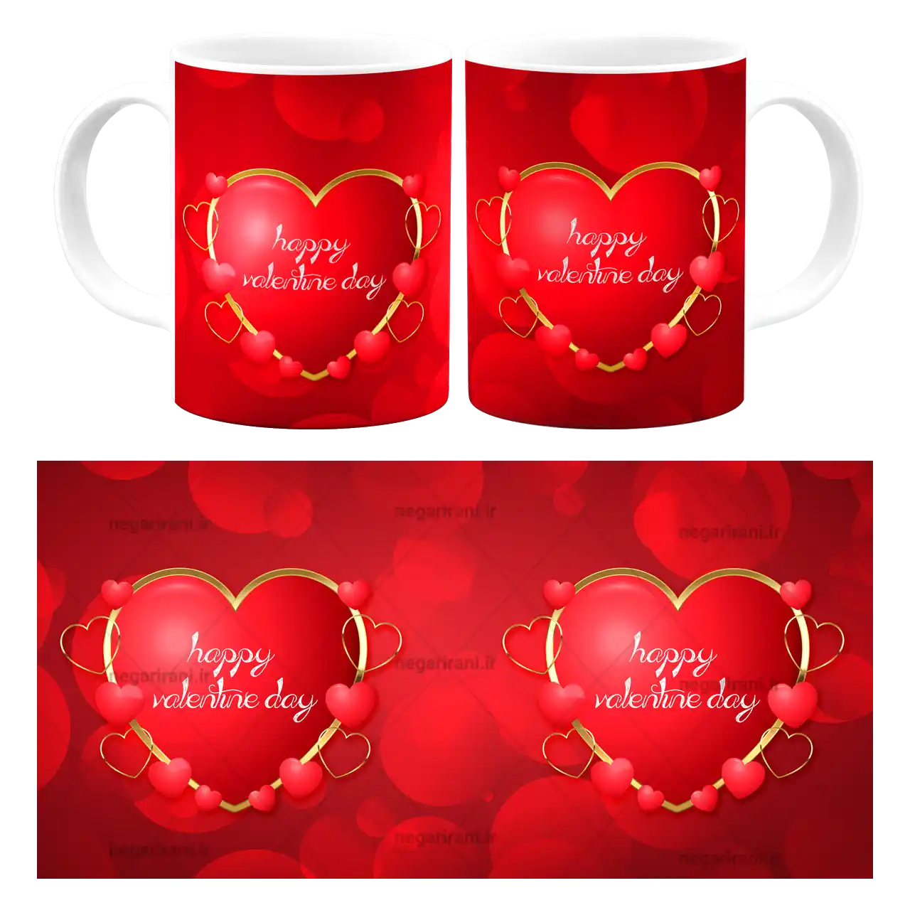 ماگ Happy valentine day مدل AH 31