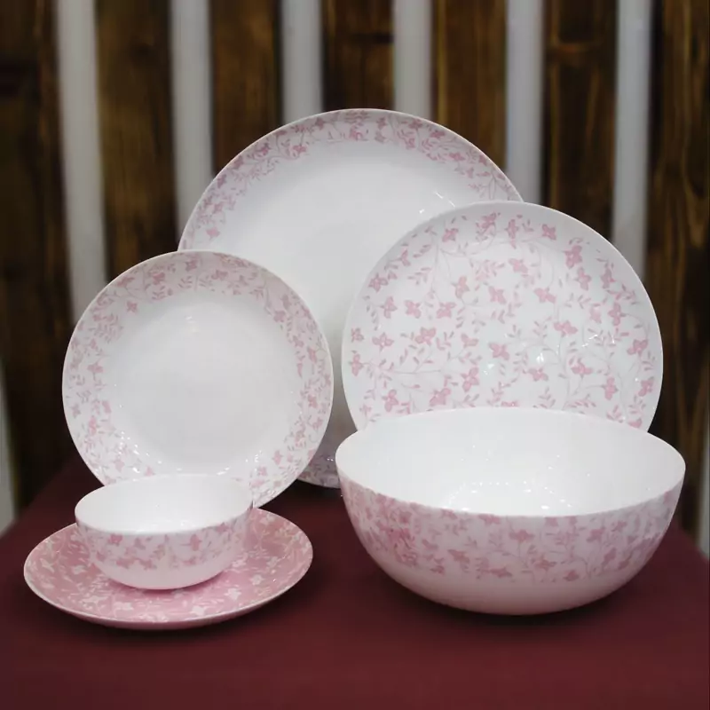 سرویس ارکوپال 26 پارچه طرح گلریز صورتی