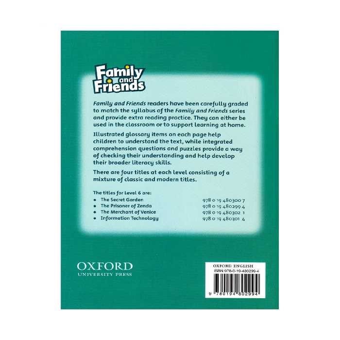 کتاب داستان Family And Friends 6 اثر جمعی از نویسندگان انتشارات الوندپویان چهار جلدی