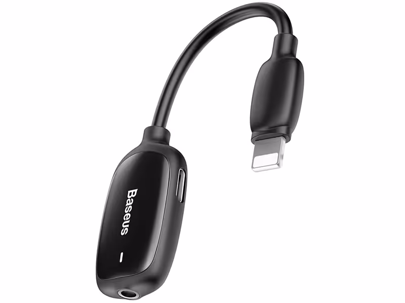 مبدل لایتنینگ به جک 3.5 میلی‌متری بیسوس مدل Audio Converter L51