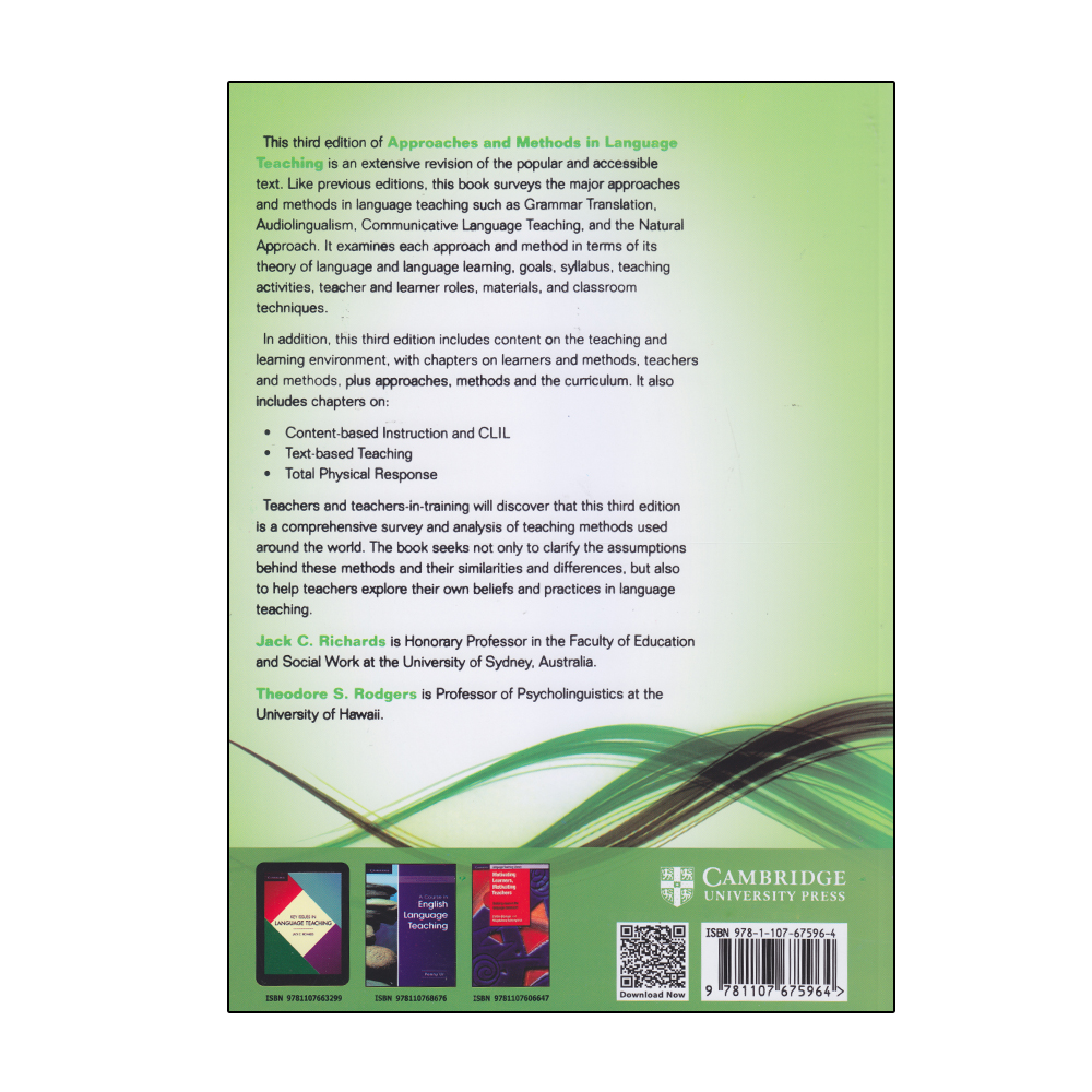 کتاب Approaches And Methods In Language Teaching Third Edition اثر Jack C.Richards And Theodore S. Rodgers انتشارات الوندپویان