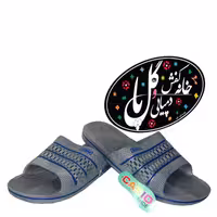 دمپایی مردانه نرم بهراد کاسیو طوسی خط آبی