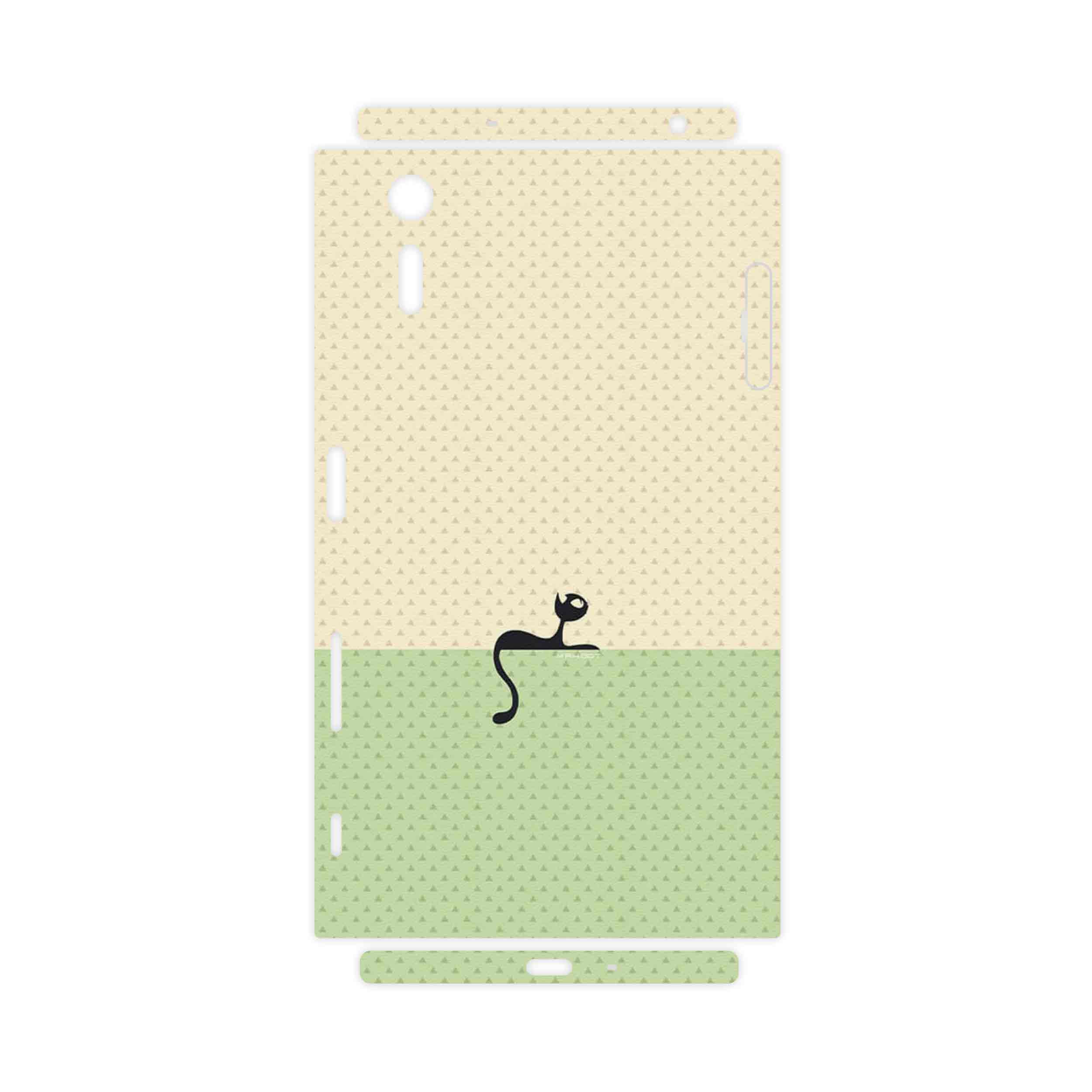 برچسب پوششی ماهوت مدل Minimal Internet Cat Icon-FullSkin مناسب برای گوشی موبایل سونی Xperia XZ