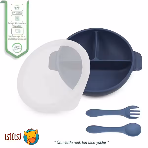 ست غذاخوری سیلیکونی کودک jojobebek مدل وکیوم دار