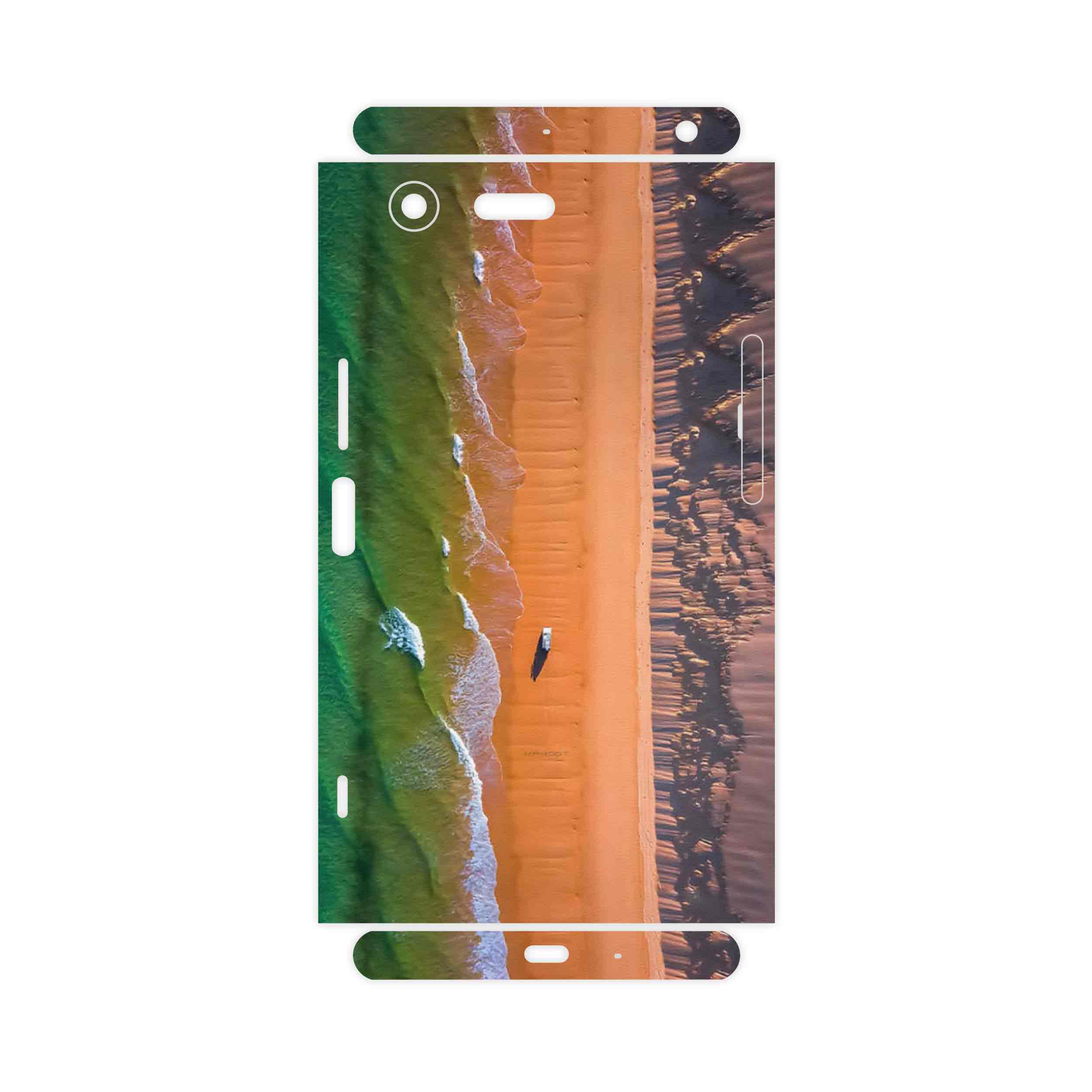 برچسب پوششی ماهوت مدل Beach and Green Sea-FullSkin مناسب برای گوشی موبایل سونی Xperia XZ Premium
