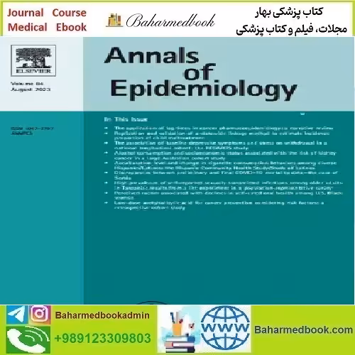 Annals of Epidemiology Volume 65 to 76 2022 TRUE PDF price