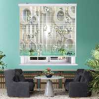 پرده زبرا زیو مدل 3D1112 سایز 150x150 سانتی متر
