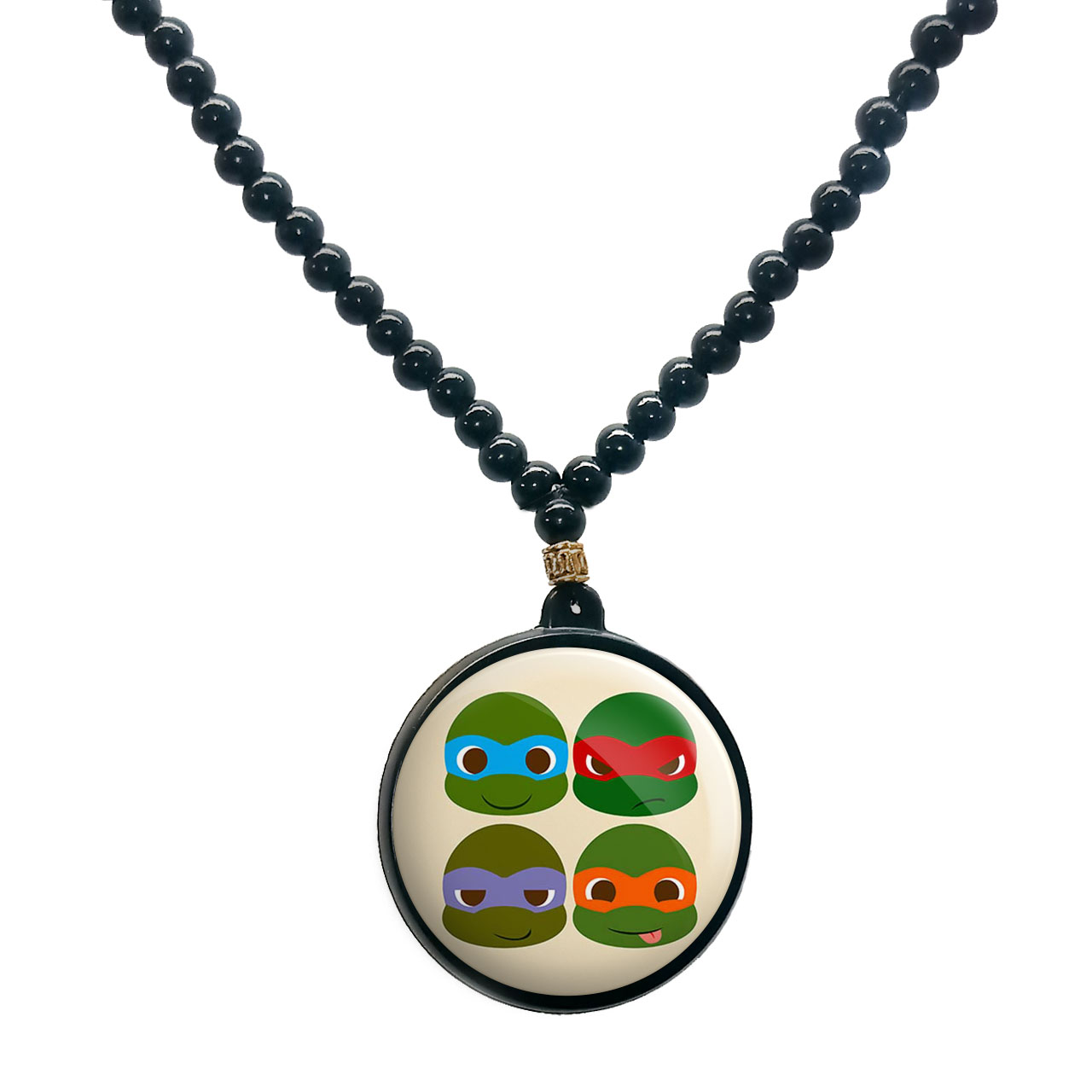 گردنبند پرمانه طرح لاکپشت‌های نینجا کد pmd.9952 مدل دو طرفه