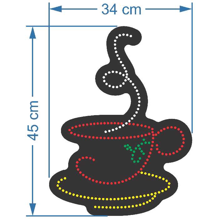 تابلو ال ای دی آیاز طرح کافه کد 240