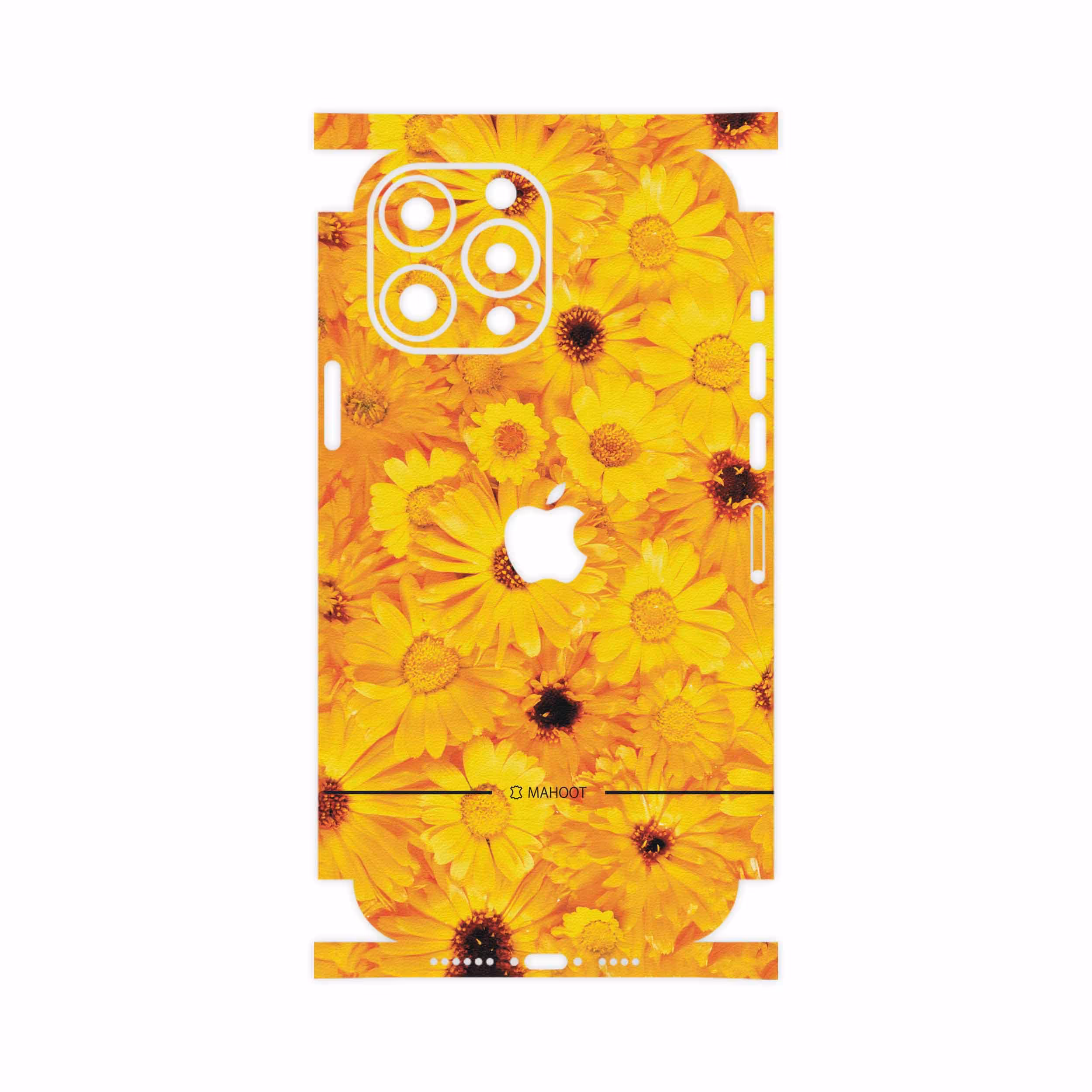 برچسب پوششی ماهوت مدل Yellow-Flower-FullSkin مناسب برای گوشی موبایل اپل iPhone 13 Pro Max