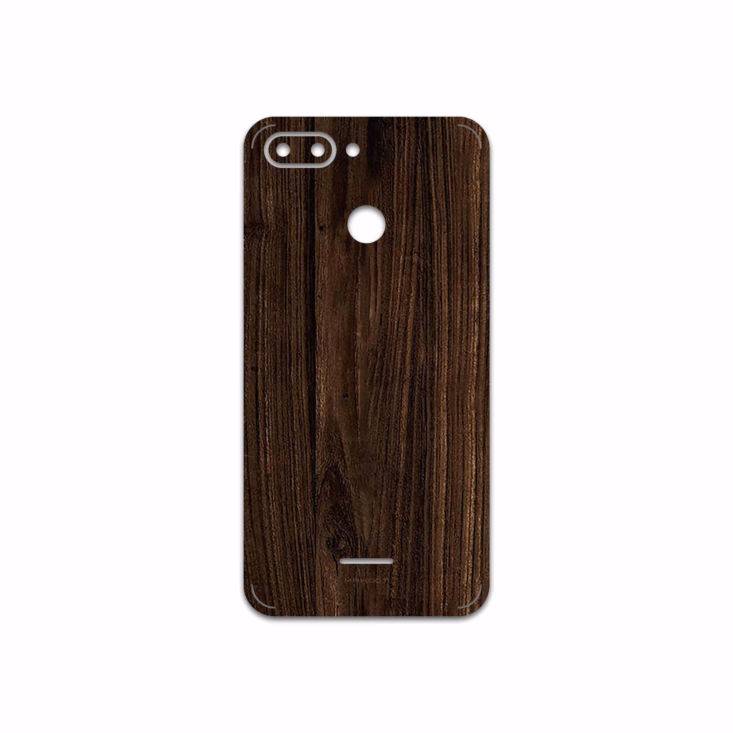 برچسب پوششی ماهوت مدل Dark Walnut Wood مناسب برای گوشی موبایل شیائومی Redmi 6