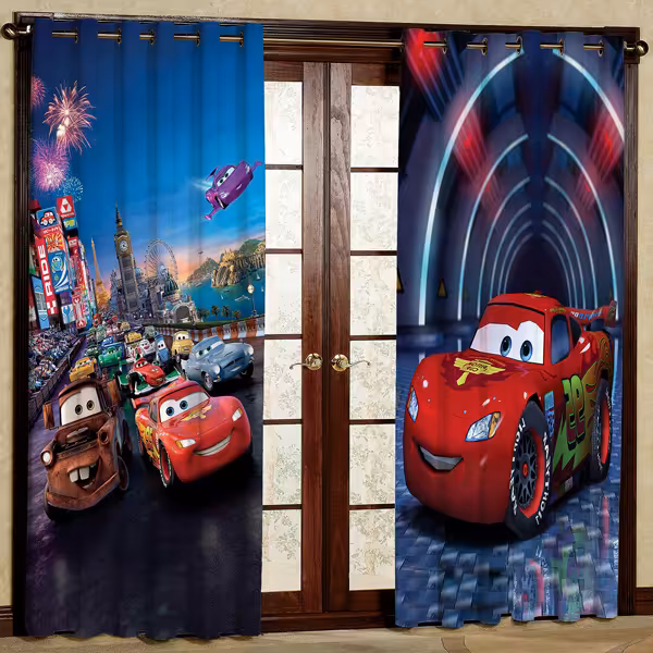 پرده مدل ماشین هازان پانچی کد 1 سایز 280x140 سانتی متر