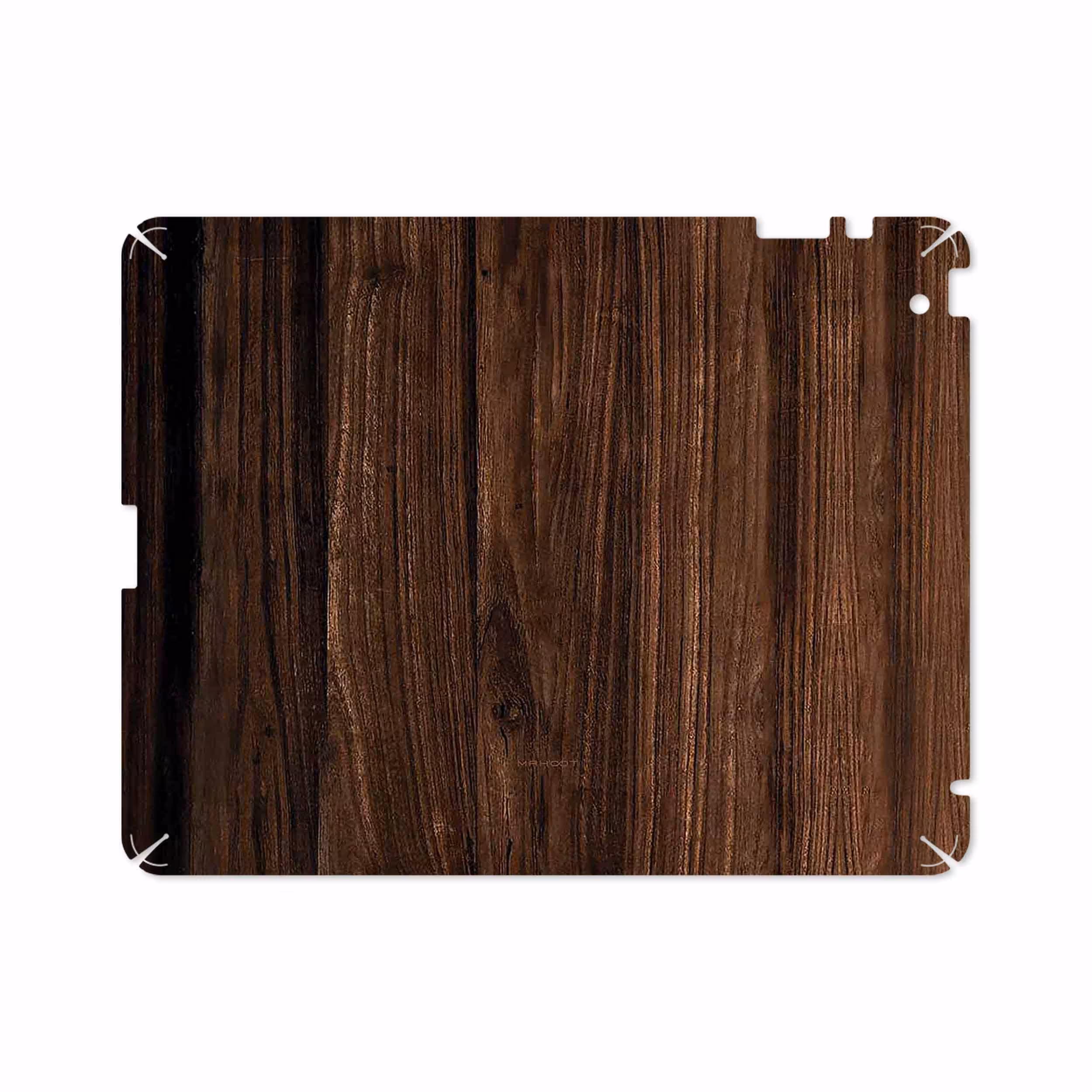 برچسب پوششی ماهوت مدل Dark Walnut Wood مناسب برای تبلت اپل iPad 2 2011 A1396