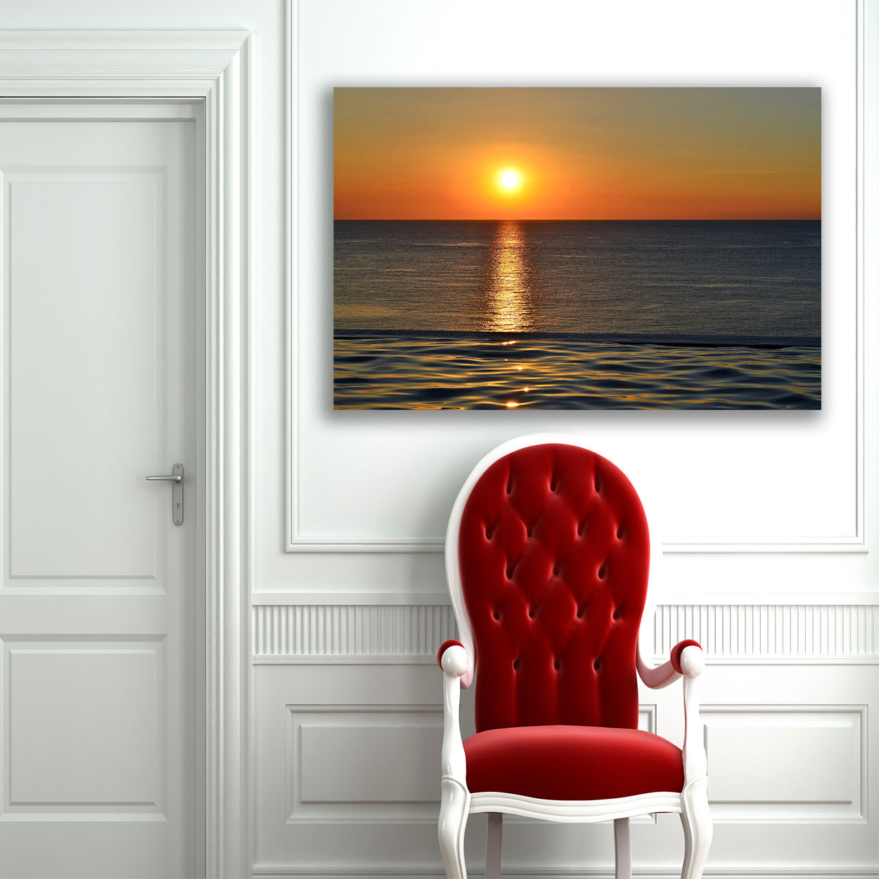 تابلو شاسی طرح غروب عاشقانه کد 110