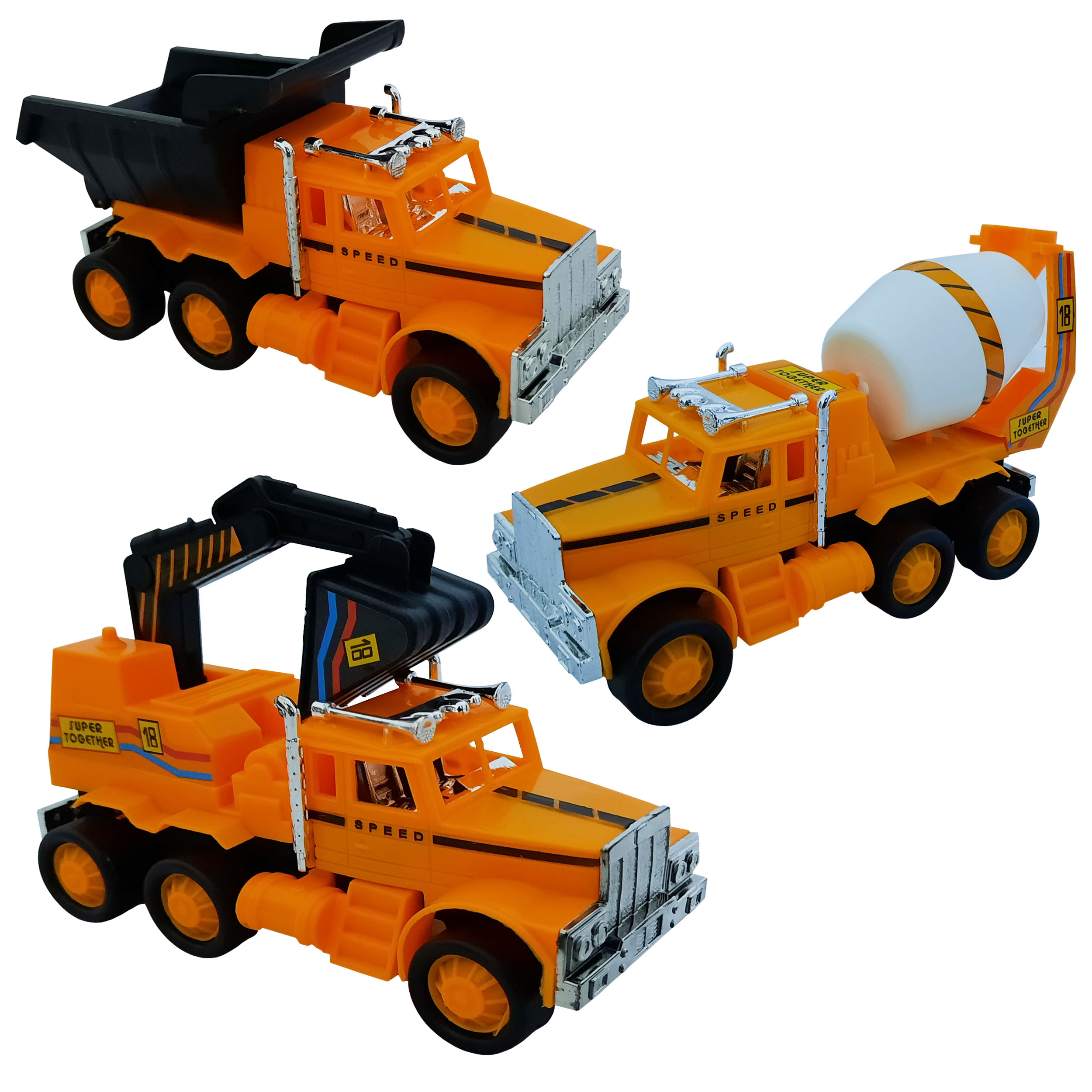 ماشین بازی مدل راهسازی کد 45060 مجموعه 3 عددی