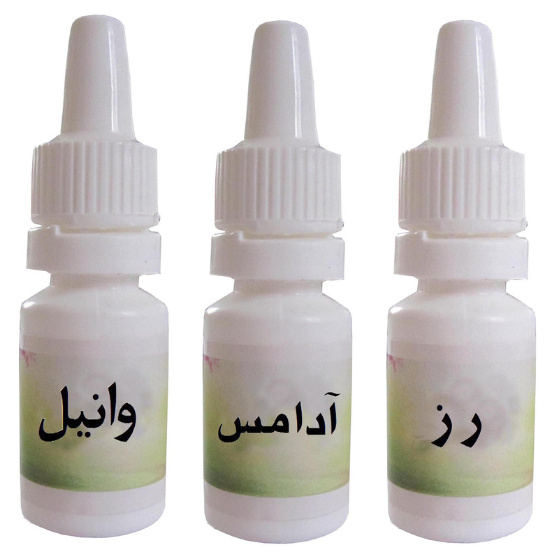 اسانس شمع مدل آدامس خرسی و رز و وانیل حجم 10 میلی لیتر بسته 3 عددی