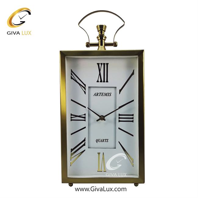 ساعت رومیزی اورجینال آرتمیس آلیاژ فلزی طلایی| کد رفرنس 20047، مدل: 2031Gold White