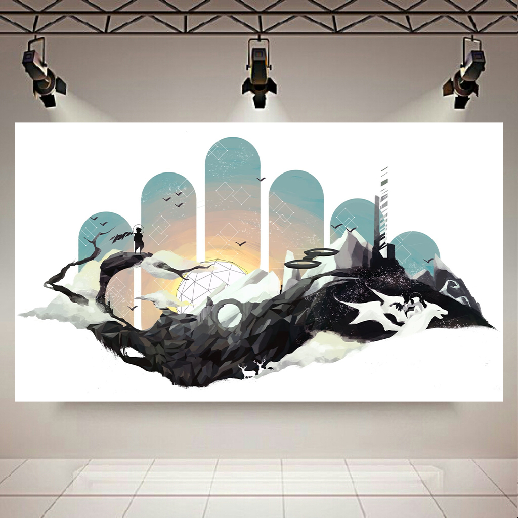 تابلو بوم طرح فانتزی مدل Art کد AR9090