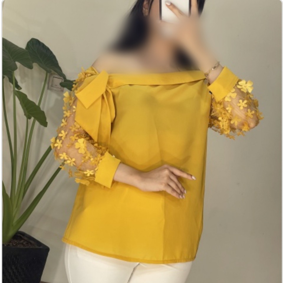 شومیز آستین طرحدار الیزه خردلی