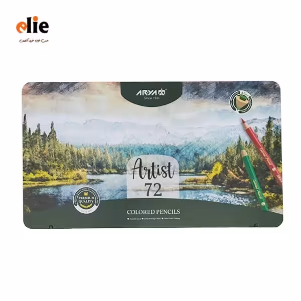 مداد رنگی 72 رنگ جعبه فلزی آریا آرتیست