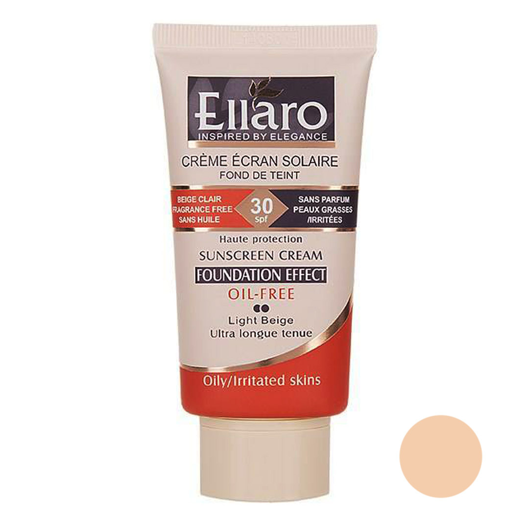 ضد آفتاب کرم پودری فاقد چربی الارو با SPF30 حجم 40 میل - بژ روشن