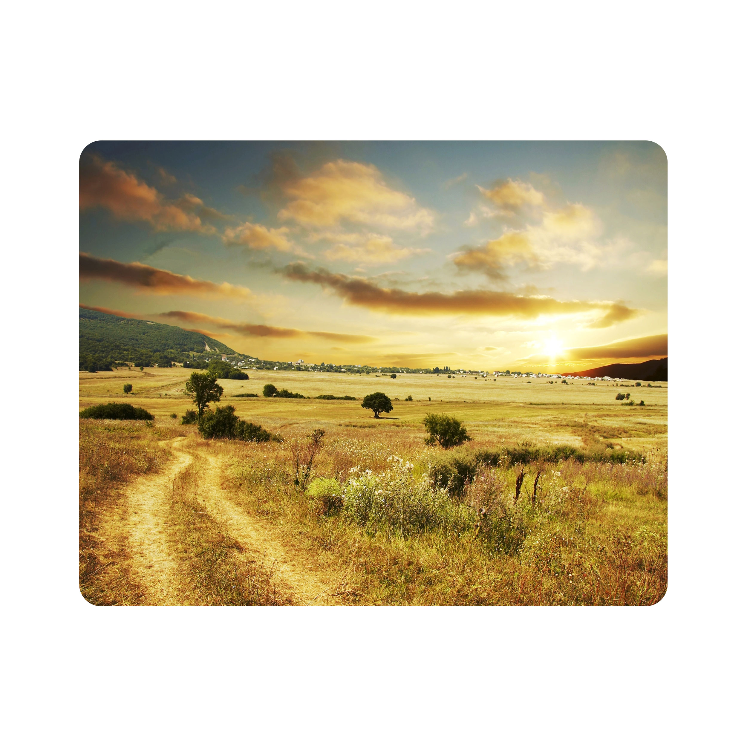 ماوس پد اطلس آبی طرح منظره دشت و صحرا مدل T7071