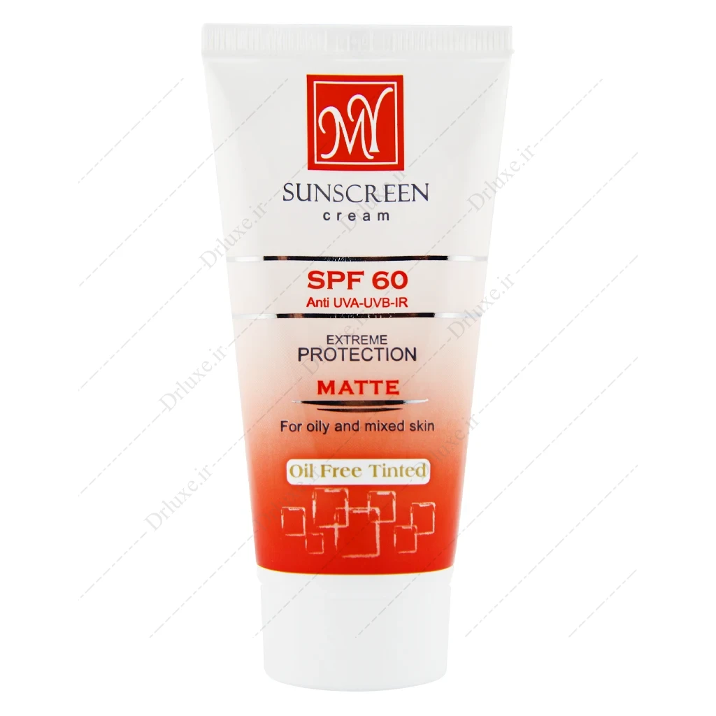 کرم ضد آفتاب SPF60 فاقد چربی رنگی مای