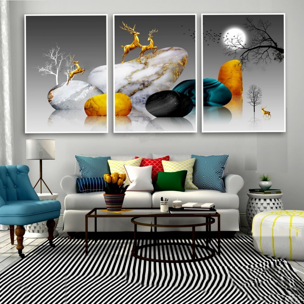 تابلو مدل دکوراتیو کد 4078 مجموعه 3 عددی