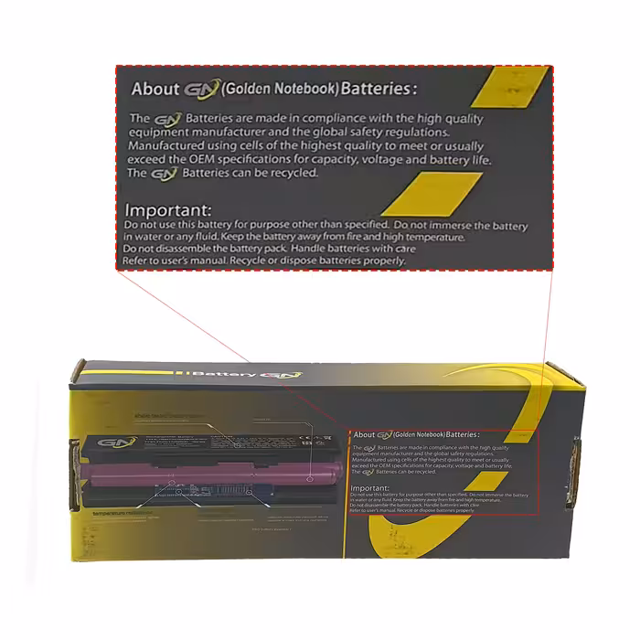 باتری لپ تاپ 6 سلولی گلدن نوت بوک دل Y480 مناسب لپ تاپ  IDEAPAD Y580/Y480/G480/G580/Z380/Z480/Z580/Z585