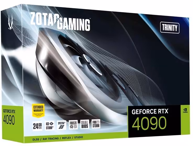 خرید کارت گرافیک زوتاک Zotac Gaming GeForce RTX 4090 Trinity OC با بهترین قیمت